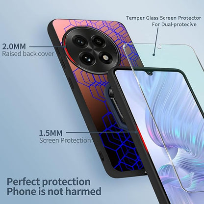 Blue Geometric Gradient Cube Case - OnePlus