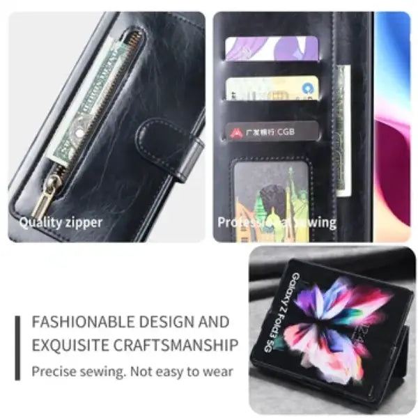 Elegant Foldable Zipper Cover - Samsung