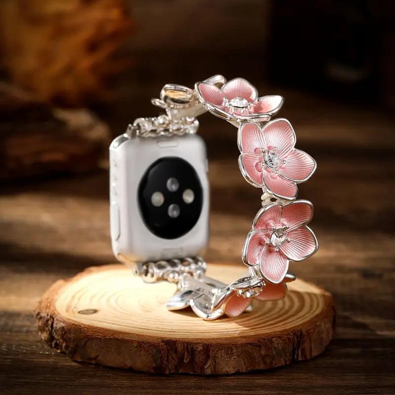 Elegant Flower Bracelet Strap for Apple Watch