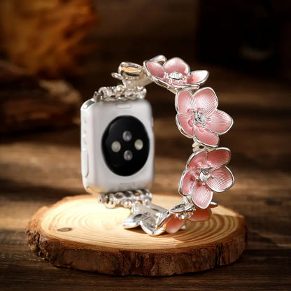 Elegant Flower Bracelet Strap for Apple Watch