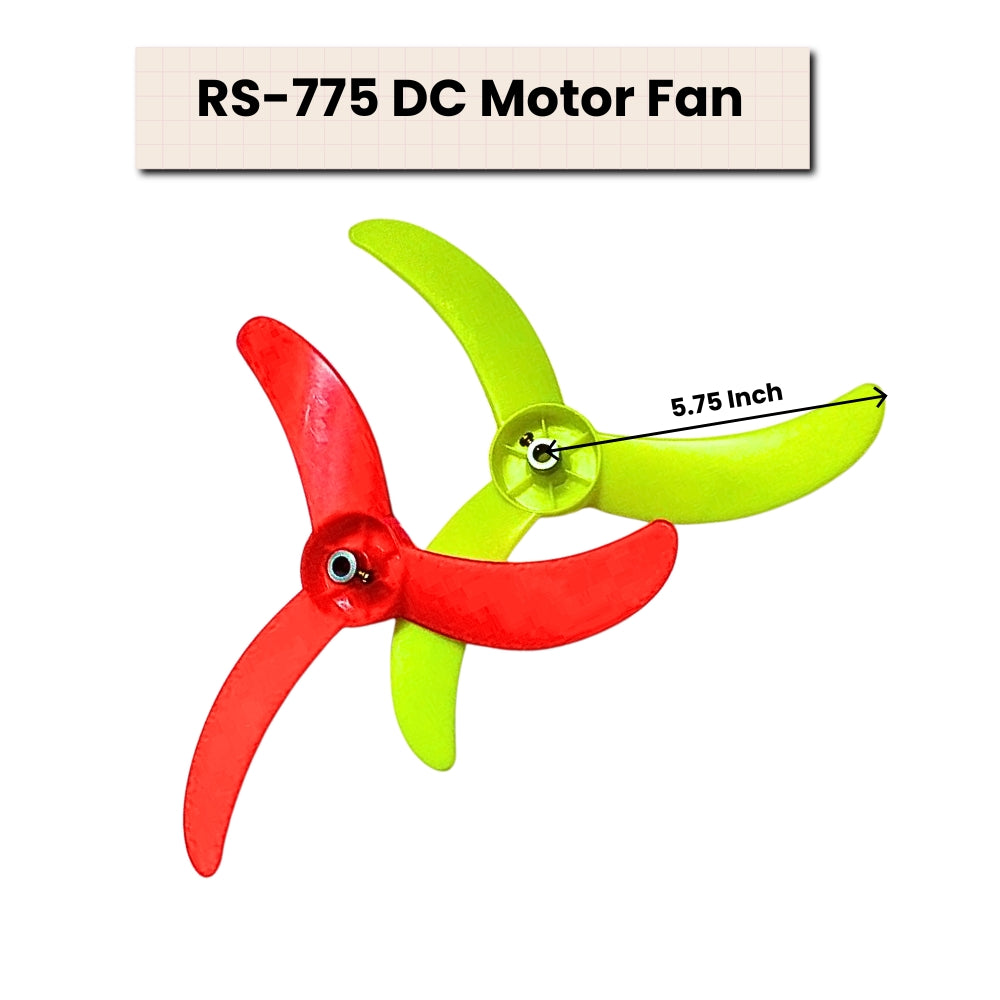 Multicolour 3-Blade Fan for 12-Volt DC Fan
