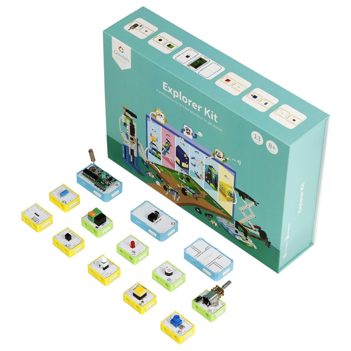 ELECROW Crowbits Explorer Kit with No-Coding Control, LEGO Compatibility, and STEM Learning