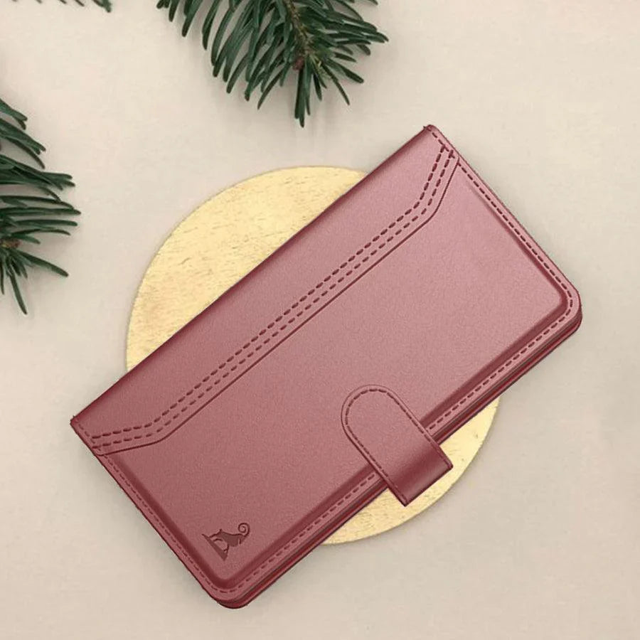 Luxe Leather Foldable Stand Pocket Case - OnePlus