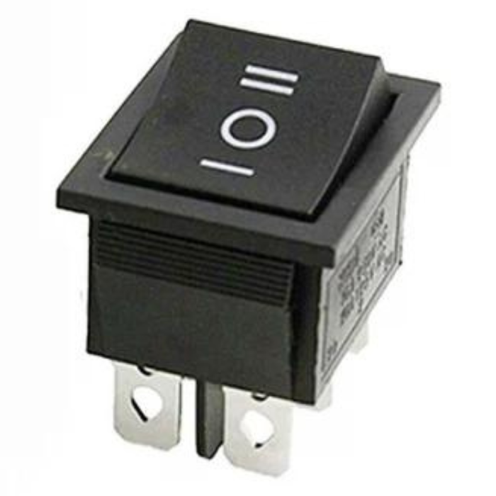 DPDT on-off-on Rocker Switch (16A) 250V AC - 6pin