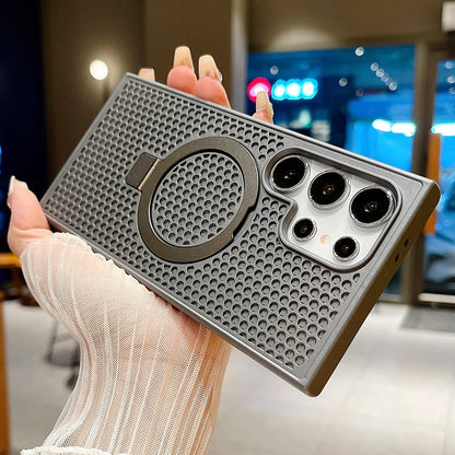 Honeycomb Heat Dissipation Ring Stand Case - Samsung