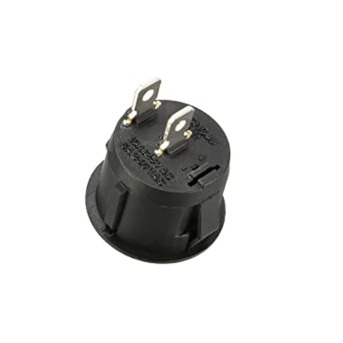 6A 250V AC SPST ON-OFF Round Rocker Switch Black