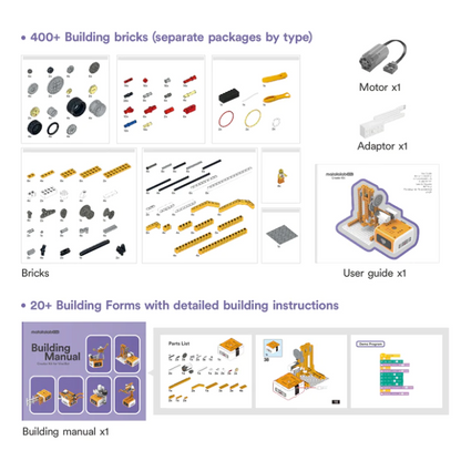 Matatalab 20 in 1 Creator STEM Kit - with 400 Building Blocks (Educational Robotics Starter Kit for 8+ Years) - Compatible with Lego