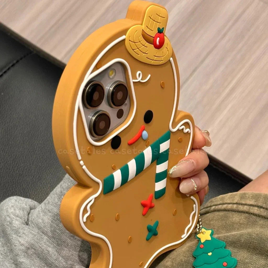 Cute 3D Gingerbread Man Case