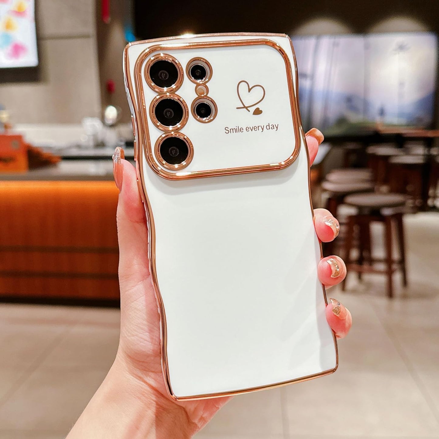 Charming Heart Wave Frame Case - Samsung