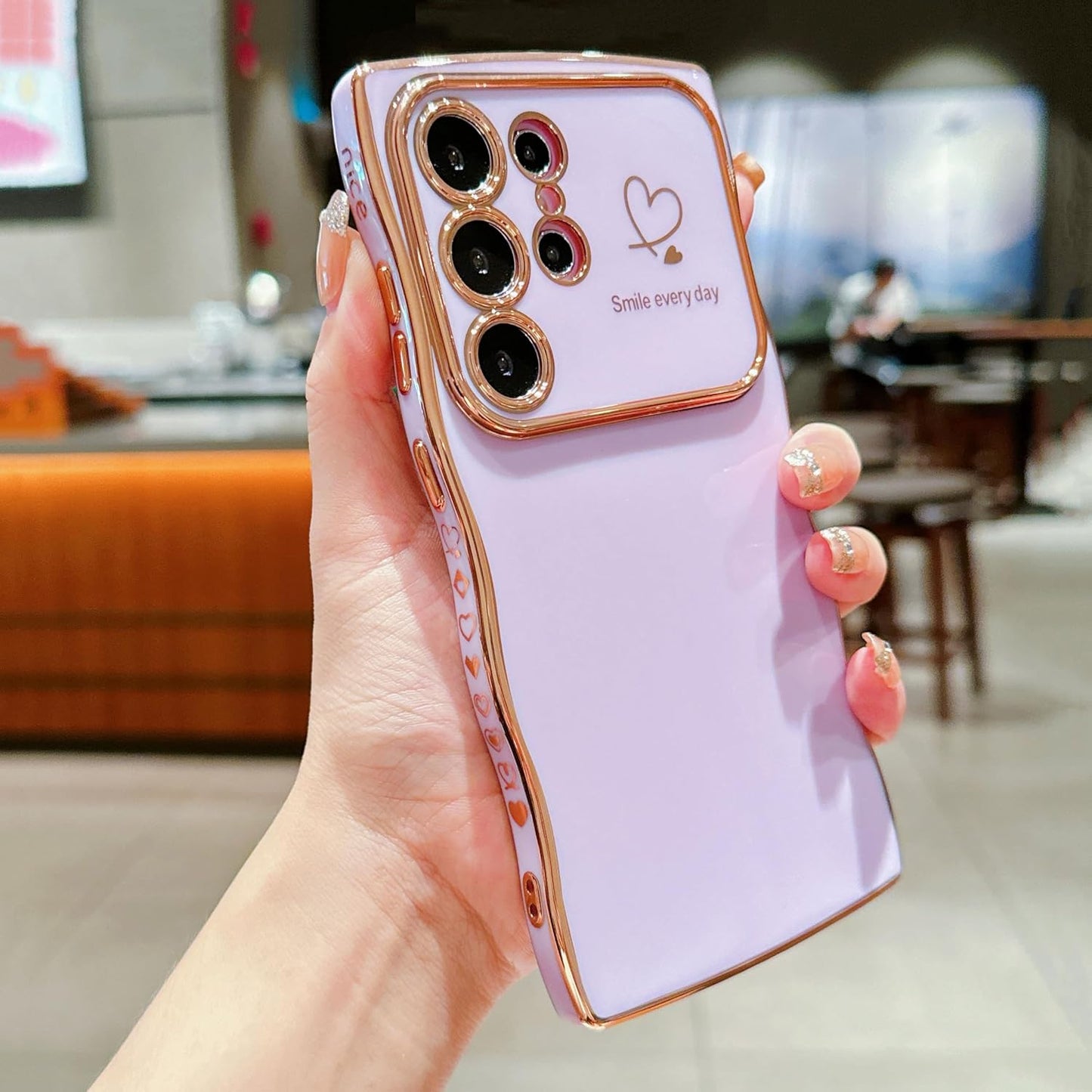 Charming Heart Wave Frame Case - Samsung