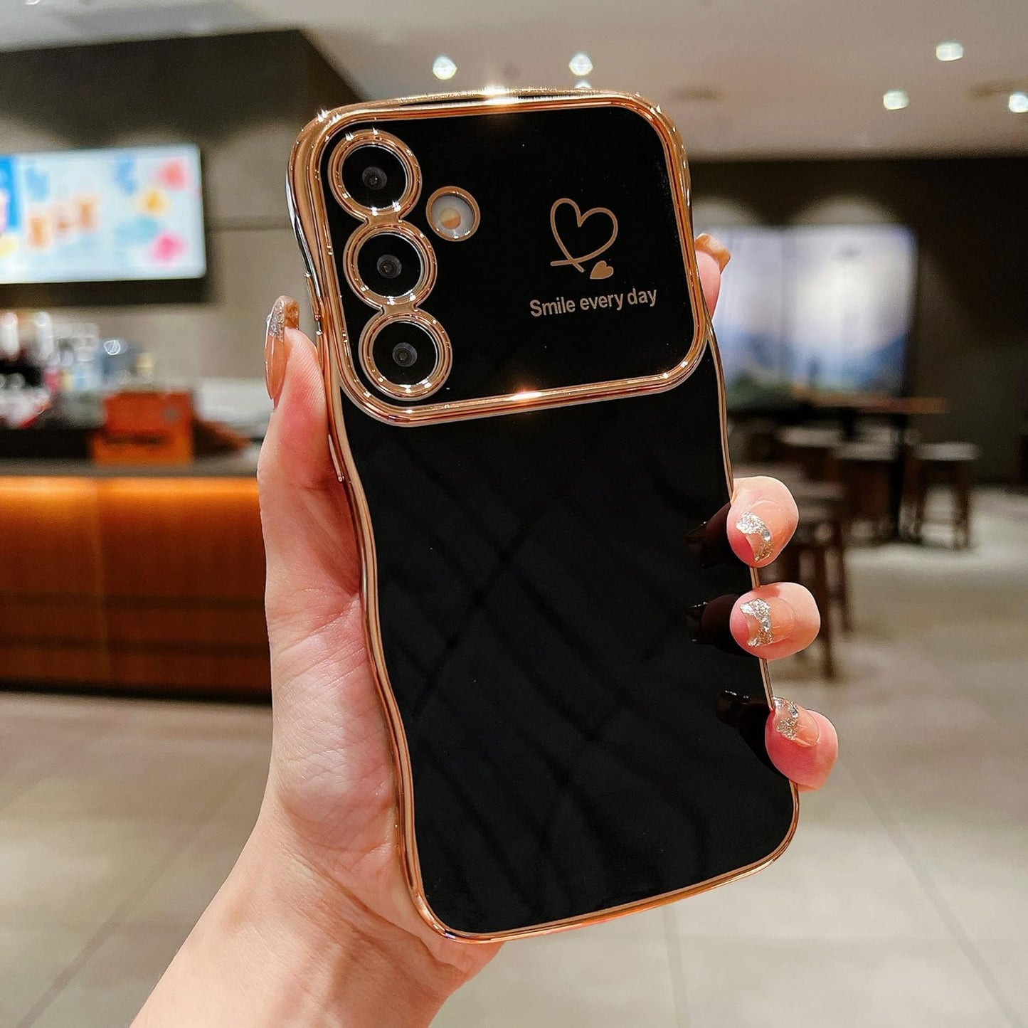 Charming Heart Wave Frame Case - Samsung