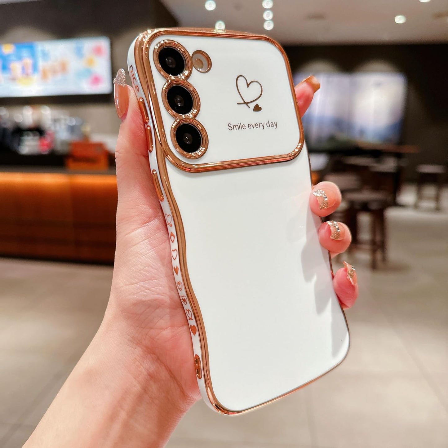 Charming Heart Wave Frame Case - Samsung