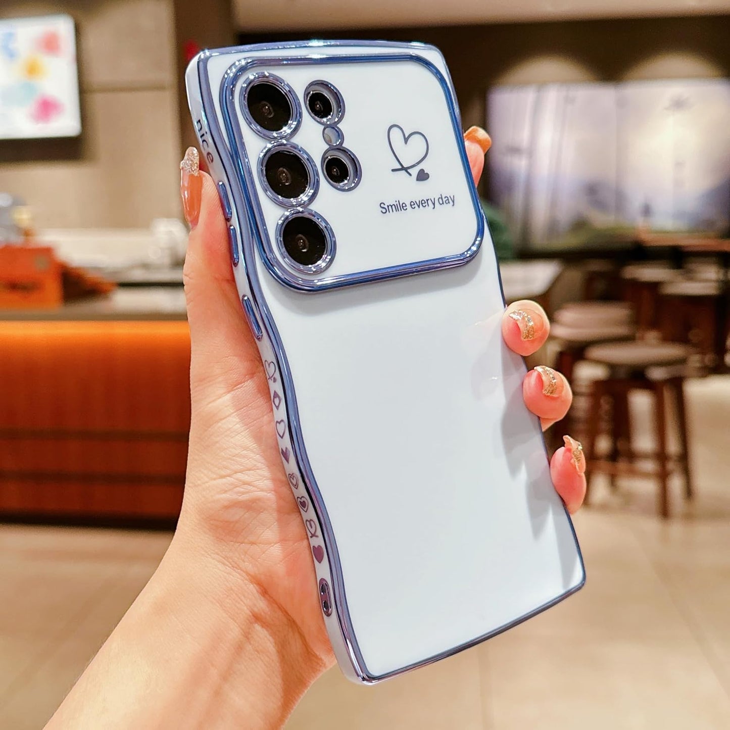 Charming Heart Wave Frame Case - Samsung