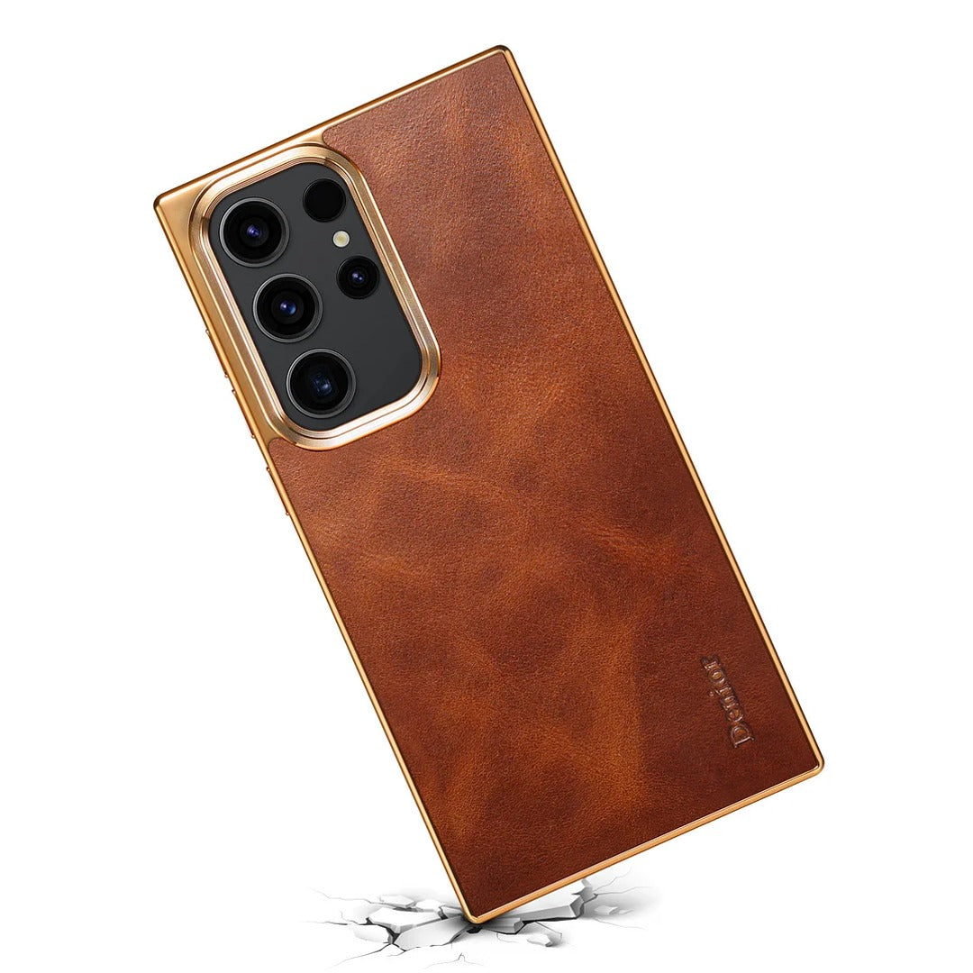 Steel Shield Leather Frame Case - Samsung