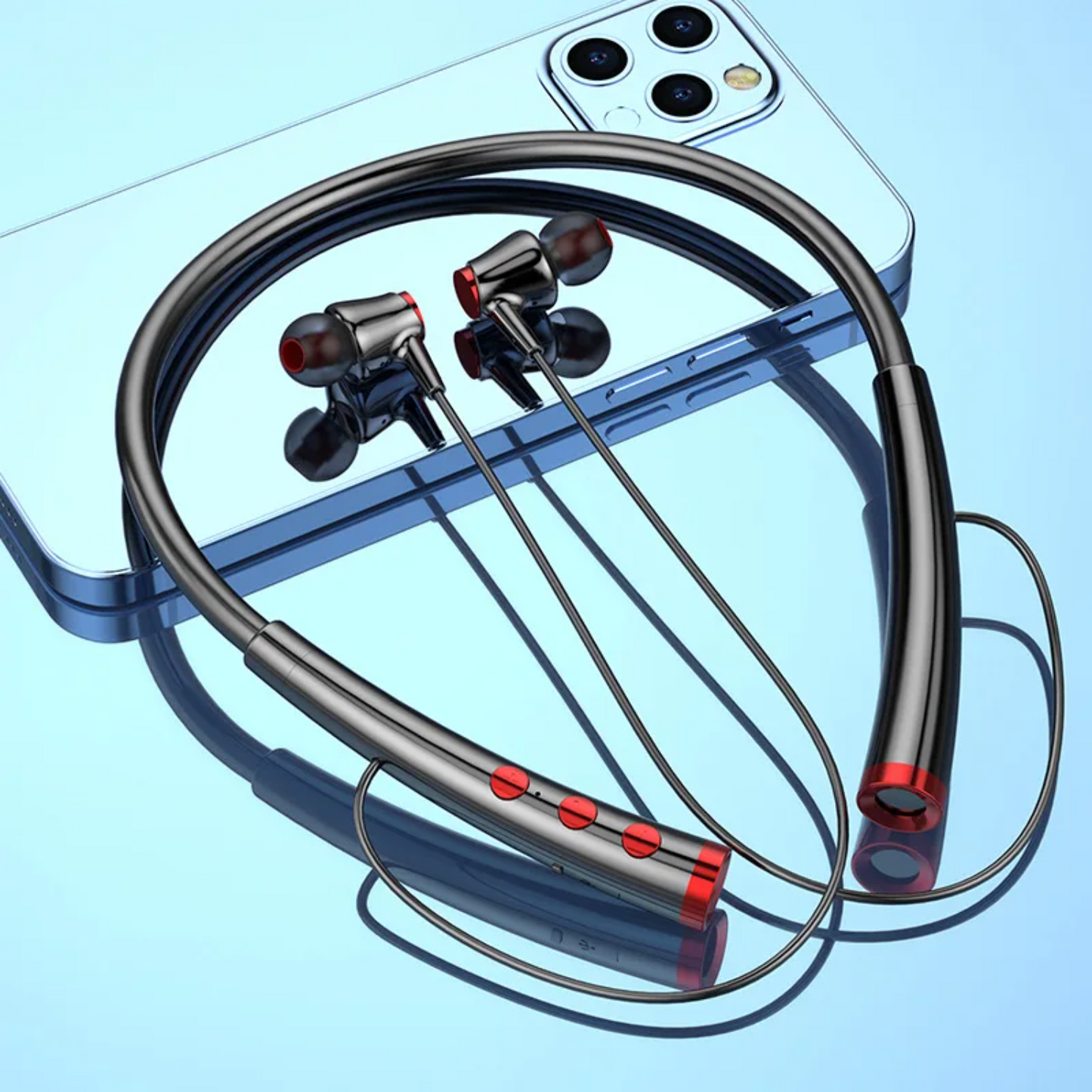 Wireless Headphones Neckband Bluetooth 5.2 with Mic Sport Headset