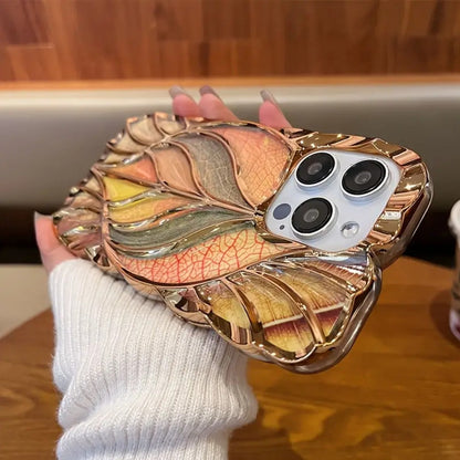 Leaf Texture Plating Case