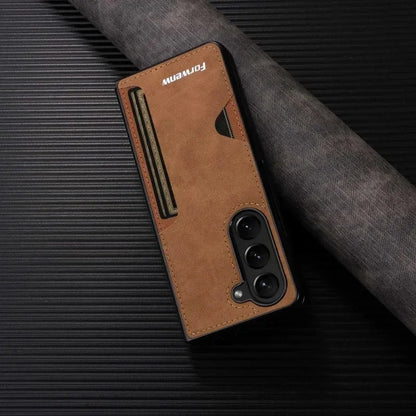 Galaxy Z Fold Series Luxury Stylish Leather Card Slot Case