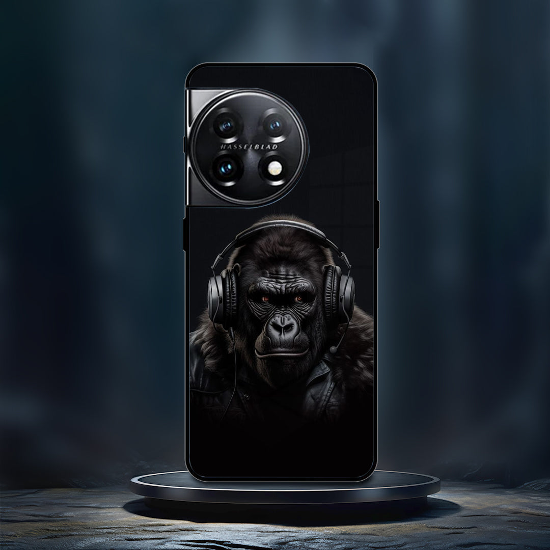 King Kong Printed Glass Case  - OnePlus
