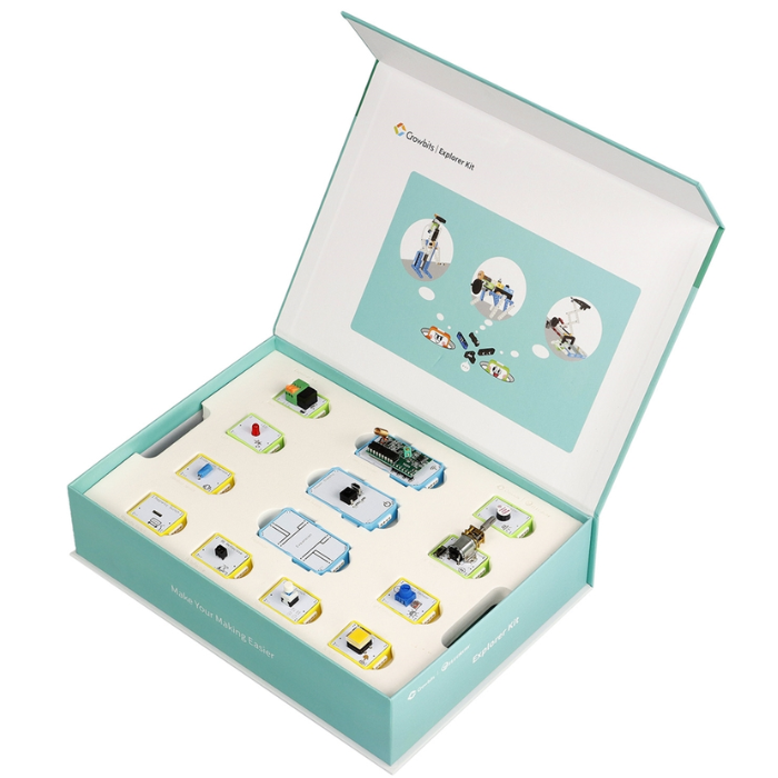 ELECROW Crowbits Explorer Kit with No-Coding Control, LEGO Compatibility, and STEM Learning