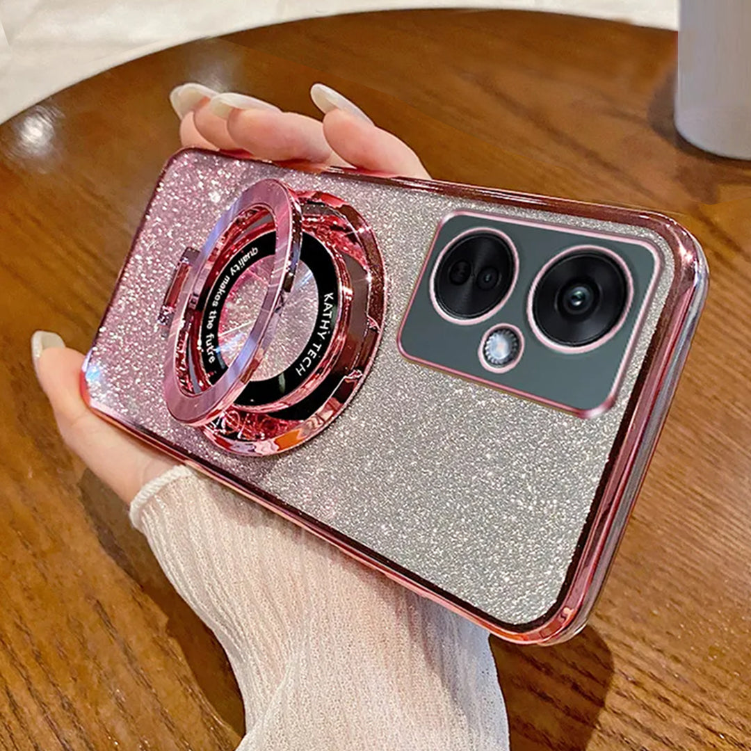 Glitter Ring Grip Transparent Case  - OnePlus