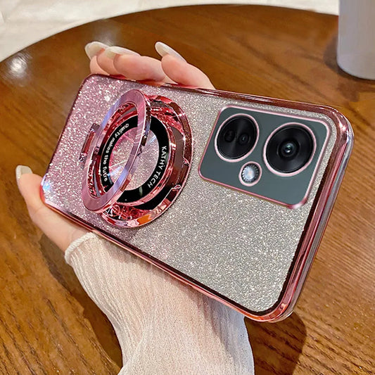 Glitter Ring Grip Transparent Case  - OnePlus