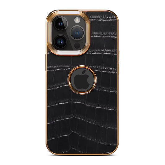 Luxury Croc Texture Leather Case - iPhone