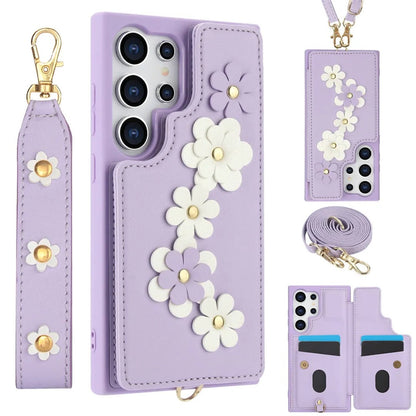 Floral Crossbody Wallet Phone Case - Samsung