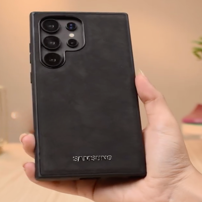 Galaxy S24 Ultra - Vintage Leather Armor Case