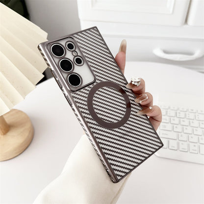 Business Clear Carbon Fiber MagSafe Case - Samsung