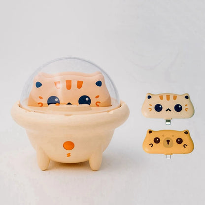 Cute Cat 800mAh Mini Power Bank - Type-C & Lightning