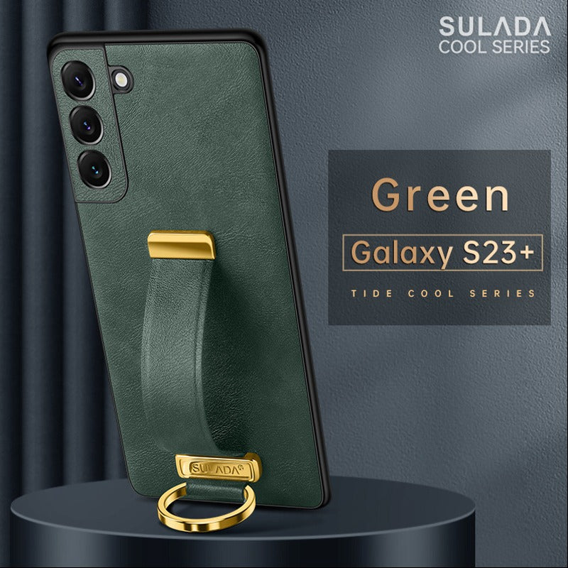 Wristband Leather Shockproof Business Case - Samsung