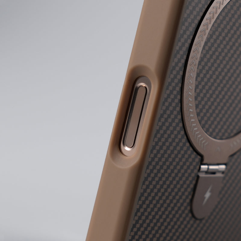 Elegant Carbon Fiber Maagsafe Stand Case - iPhone