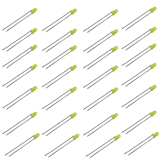 Kinglight 3mm Yellow lens Amber LED(2.5-3.0V)