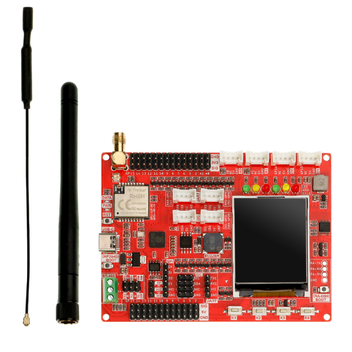 Elecrow LoRaWAN RA-08H Development Board Integrated RP2040 with 1.8 “ LCD for Long Range Communication (868Mhz/915Mhz