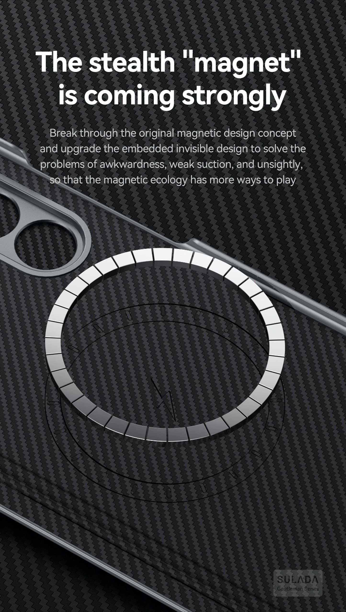 Galaxy Z Fold Series Luxury Carbon Fiber Magnetic Leather Case
