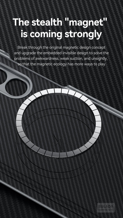 Galaxy Z Fold Series Luxury Carbon Fiber Magnetic Leather Case