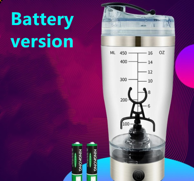 Electric Protein Shake Stirrer USB Shake Bottle Milk Coffee Blender Kettle Sports .