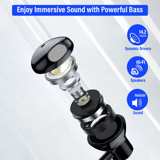 pTron InTunes Plus In-Ear Magnetic Wireless Headset with Mic - (Grey/Black)