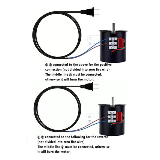 AC220V 28W 20 RPM 68KTYZ Permanent Magnet Side shaft Synchronous Motor