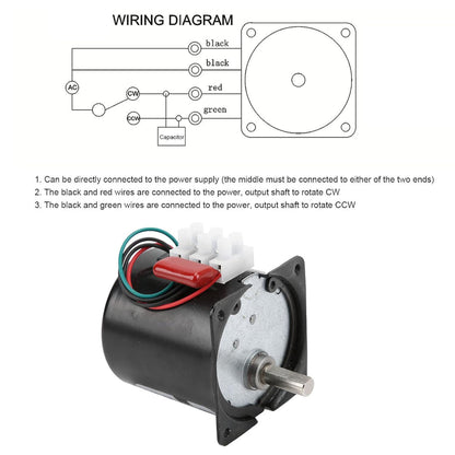 AC220V 28W 30 RPM 68KTYZ Permanent Magnet center shaft Synchronous Motor