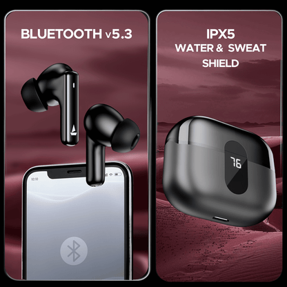 boAt Airdopes Plus 318 | Wireless Earbuds with 100 Hours Playback, 4 Mics with ENx™ Technology, BEAST™ Mode
