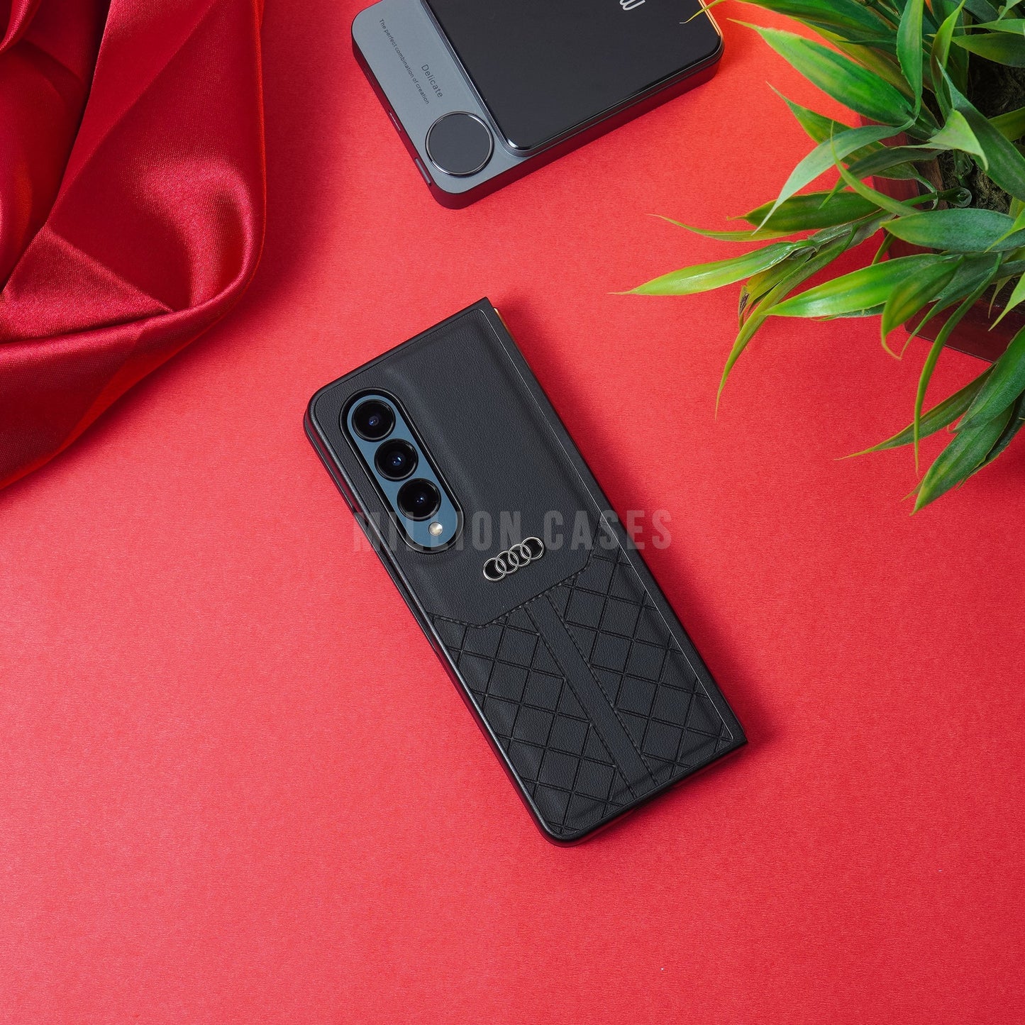 Galaxy Z Fold4 Audi Logo Pattern Case