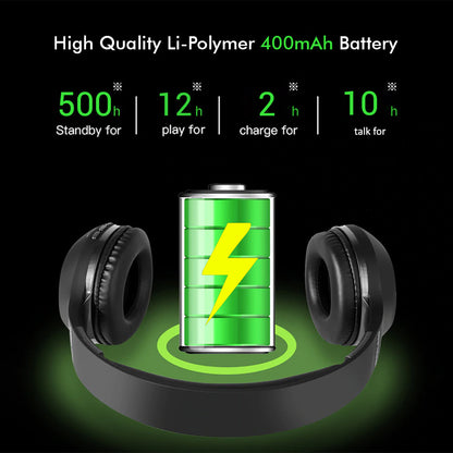 pTron Soundster Lite Over-Ear Bluetooth Headset with High Bass & 12Hrs Playback Time - Black