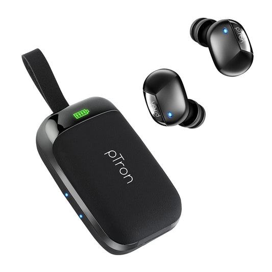 pTron Bassbuds Urban True Wireless Stereo Earphones with Deep Bass & Touch Control (Black)