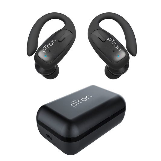 pTron Bassbuds Sports True Wireless Stereo Headphones with 32Hrs Total Playback & Dual Lock Earbuds