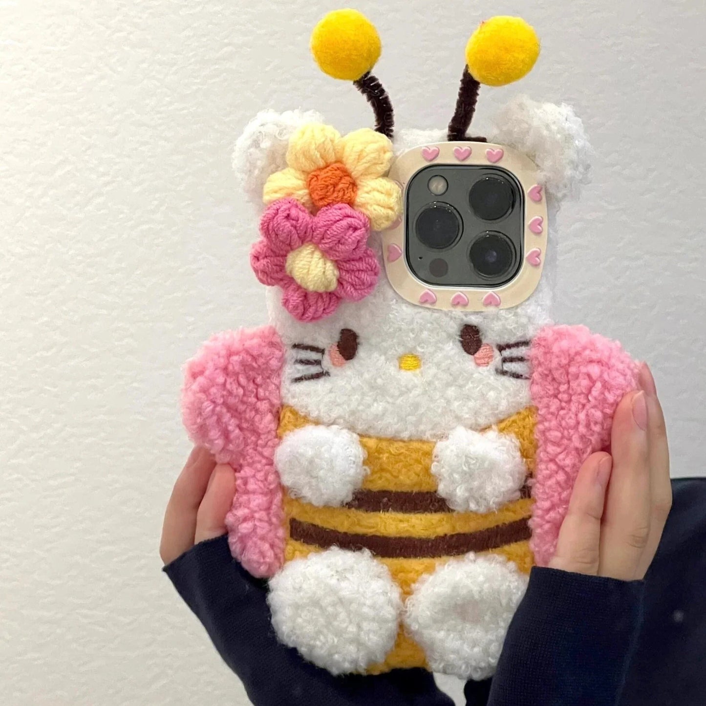 Hello Kitty Butterfly Fuzzy Phone Case