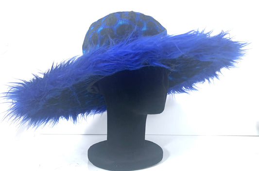 Women 18" Fuzzy Wide Edges Soft Plush Party Hat (MOQ-6) -Assorted
