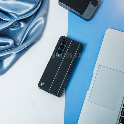 Galaxy Z Fold4 BMW Luxury Logo Stripe Case