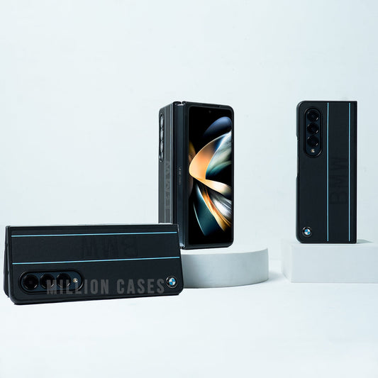 Galaxy Z Fold4 BMW Luxury Logo Stripe Case