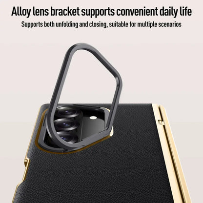 Galaxy Z Fold6 Prestigious Alloy Bracket Leather Case